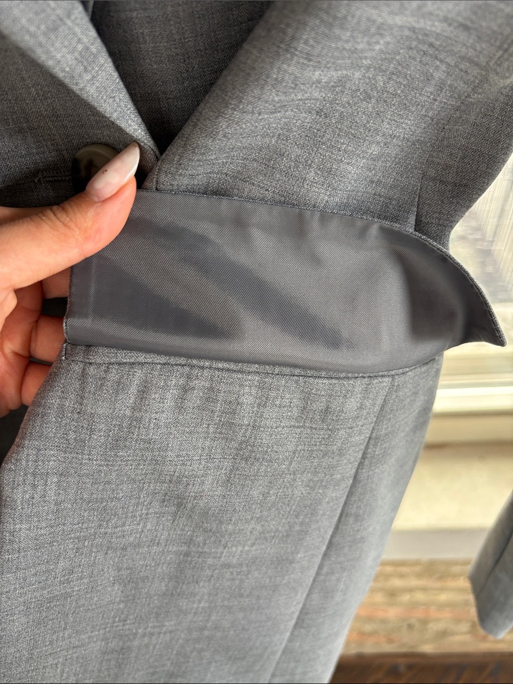 COS, Gray Women's Single-Button Tailored Blazer, NWT - Picture 5 of 13